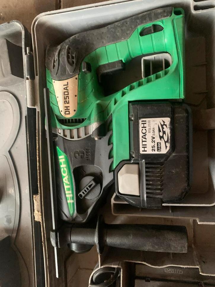 Hitachi DH 25DAL Accu Boorhamer, Doe-het-zelf en Verbouw, Gereedschap | Boormachines, Gebruikt, Boor- en/of Breekhamer, Minder dan 400 watt