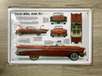 Retro CHEVROLET BEL AIR 1957-1959 reclame bord (geen emaille, Ophalen of Verzenden, Zo goed als nieuw, Gebruiksvoorwerp