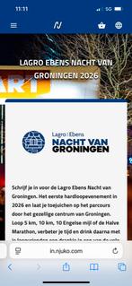 Nacht van Groningen - 10km ticket, Tickets en Kaartjes, Kortingen en Cadeaubonnen, Eén persoon, Overige soorten