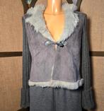 Vintage Y2K geïnspireerde grijze faux fur en wolmix M VNT, Maat 38/40 (M), Verzenden, Second Glow, Zo goed als nieuw