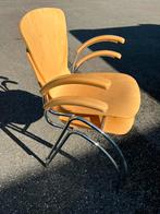 Set van 2 vintage plywood houten stoelen met chromen frame, Ophalen, Twee, Overige kleuren, Zo goed als nieuw