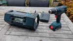Bosch radio en accuboor, Doe-het-zelf en Verbouw, Gereedschap | Boormachines, Ophalen of Verzenden, Gebruikt, Boor- en Schroefmachine
