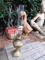 Art Nouveau Olielamp Koper/Glas, Antiek en Kunst, Ophalen of Verzenden