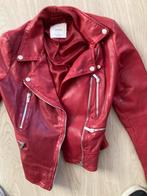 Mango echt Leren Jas - Rood M, Ophalen of Verzenden, Zo goed als nieuw, Maat 38/40 (M), Rood