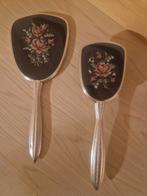 retro kapstel / kaptafelset borstel + spiegel borduurwerk, Ophalen of Verzenden, Huis en Inrichting