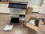365 kledinghangers hout en suede incl rek, Ophalen, Zo goed als nieuw, Hout