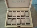 Horloge Box Horloge kist Renard Ruimte Voor 10 Stuk zie Foto, Ophalen of Verzenden, Gebruikt, Bruin, Hardcase