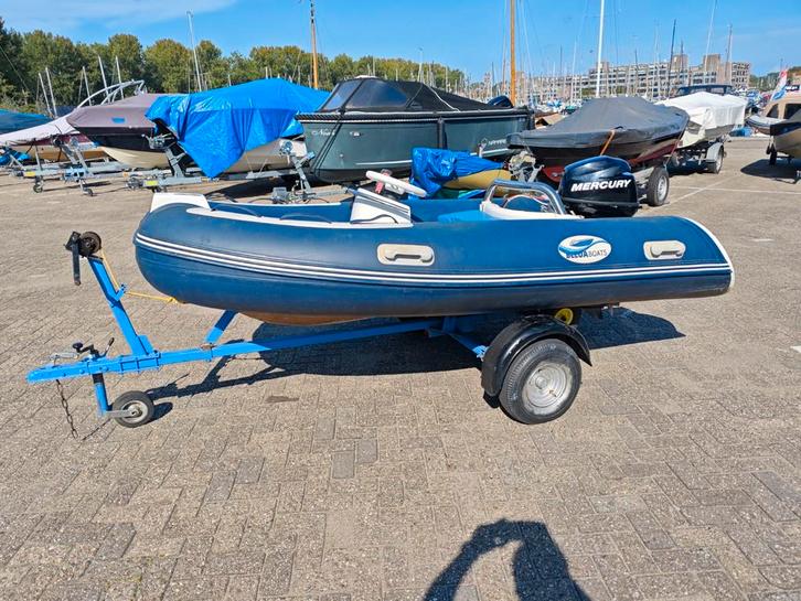 Opblaasbare Console boot met trailer, Watersport en Boten, Rubberboten, Gebruikt, Overige merken, Overige materialen, Minder dan 70 pk