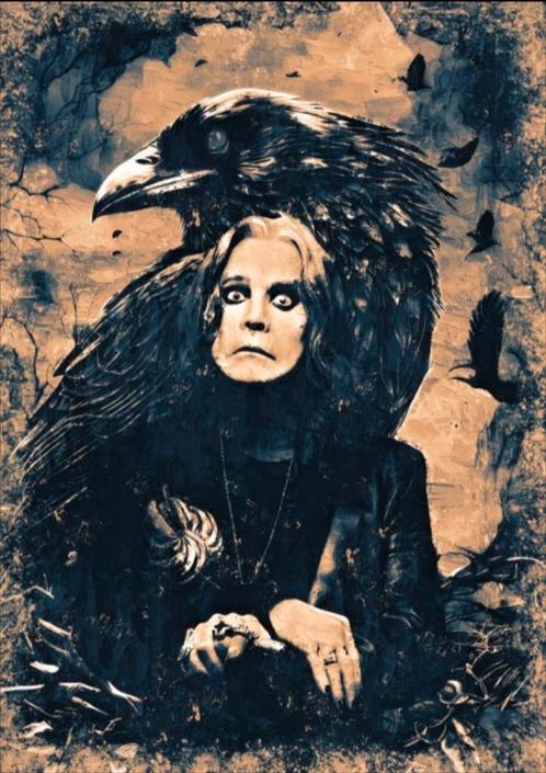 Uniek Ozzy Osbourne kunstwerk, Verzamelen, Muziek, Artiesten en Beroemdheden, Nieuw, Verzenden