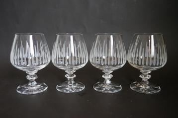 geslepen glas mid century Spiegelau loodkristal 4x cognac beschikbaar voor biedingen