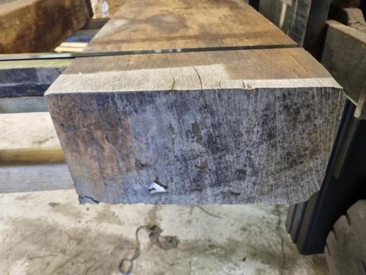 2 Hardhouten balken 18.0x34.0 cm - nr: HB622, Tuin en Terras, Palen, Balken en Planken, Balken, 250 cm of meer, Hardhout, Ophalen