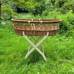 Brocante oude ovale mand op standaard wasmand, opbergmand, Ophalen