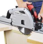 Invalzaag 1,4m rail, 1400 W 165mm HM-zaagblad stofafzuiging, Minder dan 25 mm, Verzenden, Eiken, Nieuw