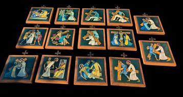 Zeldzaam kunsthandel BORZO
De 14 Staties Kruisweg Christus  beschikbaar voor biedingen