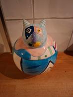 Keramische Katten voorraadpot, Gebruikt, Porselein of Keramiek, Schaal, Rond