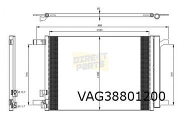 OES Audi/Seat/Skoda/Volkswagen condensor (40cm hoog) Origine beschikbaar voor biedingen