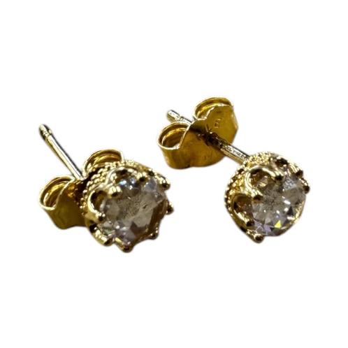 Pandora Transparante Sprankelende Kroon Oorknopjes, Sieraden, Tassen en Uiterlijk, Oorbellen, Zo goed als nieuw