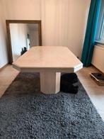 Travertin Eettafel & Salontafel Set, Huis en Inrichting, Tafels | Eettafels, Ophalen, Overige materialen, Gebruikt, 100 tot 150 cm