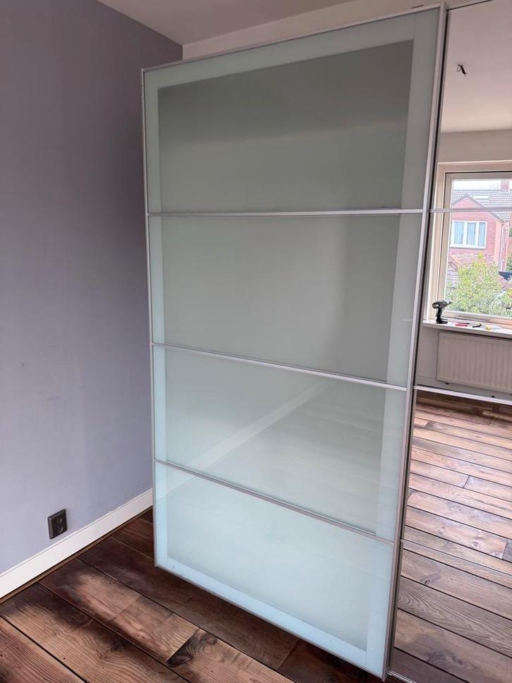 IKEA Pax Schuifdeuren Spiegel/Glas + Rail, Huis en Inrichting, Kasten | Kledingkasten, Gebruikt, 200 cm of meer, 150 tot 200 cm