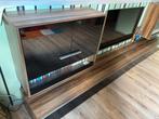 4-delige TV-meubelset, bruin/hoogglans zwart, 360 cm lang, Ophalen, Zo goed als nieuw, 25 tot 50 cm, Minder dan 100 cm