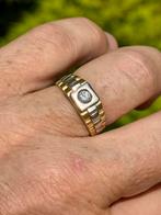 Prachtige Rolex ring 18 karaat goud met natuurlijke diamant!, Sieraden, Tassen en Uiterlijk, Ringen, 20 of groter, Heer, Ophalen of Verzenden