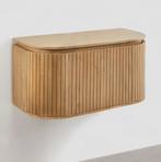 SKLUM Hangend badkamermeubel in mangohout natuurlijk hout, Huis en Inrichting, Badkamer | Badkamermeubels, Ophalen, Nieuw, 50 tot 100 cm