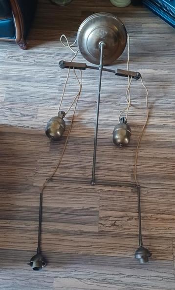 Vintage Koper/Messing Pendellamp, ca. 1960 beschikbaar voor biedingen
