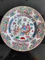 Chinees Porseleinen Bord - Handbeschilderd, Antiek en Kunst, Ophalen of Verzenden
