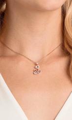 Swarovski zwaan hanger (roze, roségoudkleurige), Verzamelen, Swarovski, Ophalen of Verzenden, Zo goed als nieuw, Sieraad of Horloge