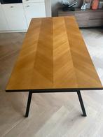 Eettafel met vissengraat patroon - 180x90 cm, Huis en Inrichting, Tafels | Eettafels, Ophalen, Eikenhout, 50 tot 100 cm, Zo goed als nieuw