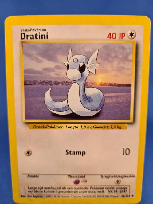 Dratini 26/102 - Base (NL), Hobby en Vrije tijd, Verzamelkaartspellen | Pokémon, Gebruikt, Losse kaart, Verzenden