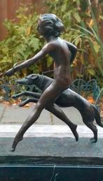 Bronzen beeld  Diana and Hunting Dogs, Antiek en Kunst, Ophalen of Verzenden, Brons