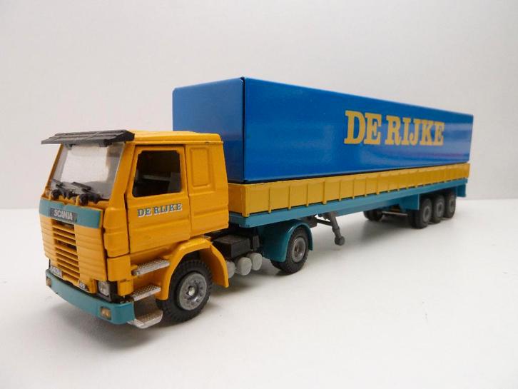 Scania 143  '' de Rijke Spijkenisse ''  Tekno, Hobby en Vrije tijd, Modelauto's | 1:50, Gebruikt, Bus of Vrachtwagen, Tekno, Ophalen of Verzenden