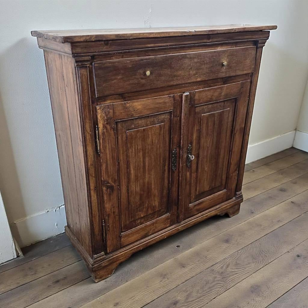 Vintage ondiep houten kastje / commode, Ophalen, Gebruikt, 50 tot 70 cm, 100 cm of meer