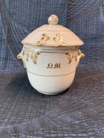 Potje met deksel, crème met goud., Antiek en Kunst, Ophalen of Verzenden