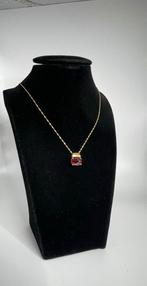 14K Gouden Ketting met Edelsteen Hanger, Ophalen of Verzenden, Zo goed als nieuw, Met edelsteen, Goud
