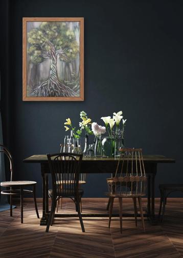 Aanwezig – schilderij met affirmatie beschikbaar voor biedingen