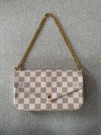 Louis Vuitton Felicie Pochette Damier Azur (2022) met Bon!, Ophalen of Verzenden, Zo goed als nieuw, Wit, Avondtasje