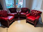 Chesterfield scott eetkamer stoelen 4 stuks, Chesterfield, Leer, Ophalen of Verzenden, Zo goed als nieuw
