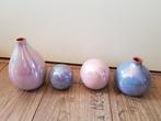 Rose vaas en paarse metallic vaas met 2 bollen, Huis en Inrichting, Woonaccessoires | Vazen, Ophalen of Verzenden, Nieuw, Overige kleuren