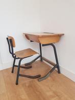 vintage schoolbank / bureautje, lessenaar en stoel, Kinderen en Baby's, Kinderkamer | Tafels en Stoelen, Ophalen, Gebruikt, Tafel(s) en Stoel(en)