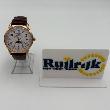 Davis Retro collection horloge rose goudkleur lederen band beschikbaar voor biedingen