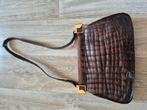 Krokodillenleren vintage handtas, Overige merken, Bruin, Ophalen of Verzenden, Zo goed als nieuw
