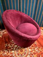 Vintage 60s Mushroom aCorduroy Barrel Accent Chair, Ophalen of Verzenden, Zo goed als nieuw