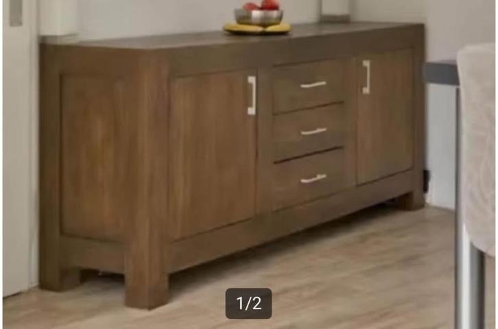 Prachtig massief eiken dressoir, Huis en Inrichting, Kasten | Dressoirs, Zo goed als nieuw, 150 tot 200 cm, 25 tot 50 cm, Met lade(s)