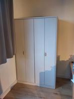 Grenen kledingkast met vouwdeuren, Ophalen, Gebruikt, 100 tot 150 cm, Met hangruimte