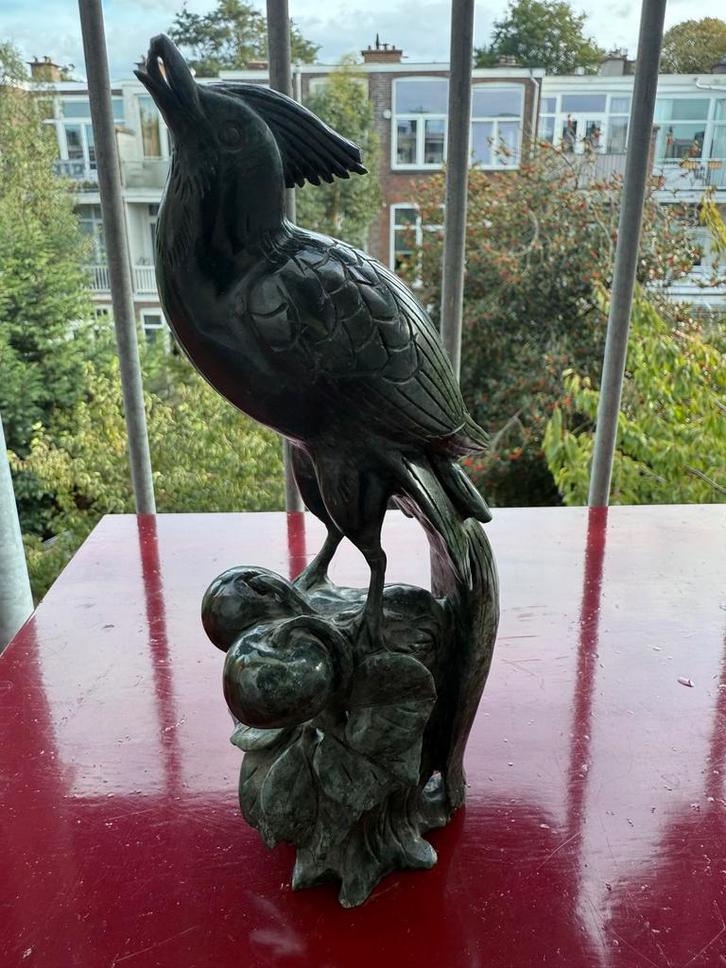 Jade Feniks, Qing Dynastie, eind 19e eeuw, Antiek en Kunst, Kunst | Beelden en Houtsnijwerken, Ophalen of Verzenden