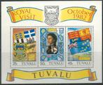 TUVALU 1982 Koninklijk Bezoek Blokje Ovpt. SPECIMEN, Pfris, Verzenden, Postfris