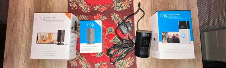 Ring Deurbel en Camera's, Huis en Inrichting, Deurbellen, Zo goed als nieuw, Bedraad, Ingebouwde camera, Compatibel met smartphone