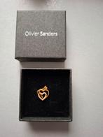 Nieuw 14 karaat verguld kettinghanger hart met zirkonia, Sieraden, Tassen en Uiterlijk, Kettinghangers, Nieuw, Ophalen of Verzenden